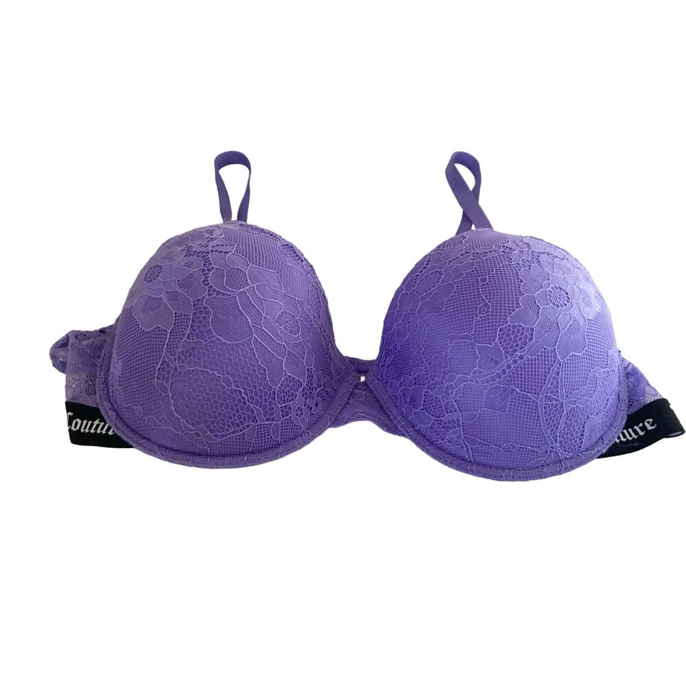 Juicy Couture Women's Bra Purple Lace Size 42D